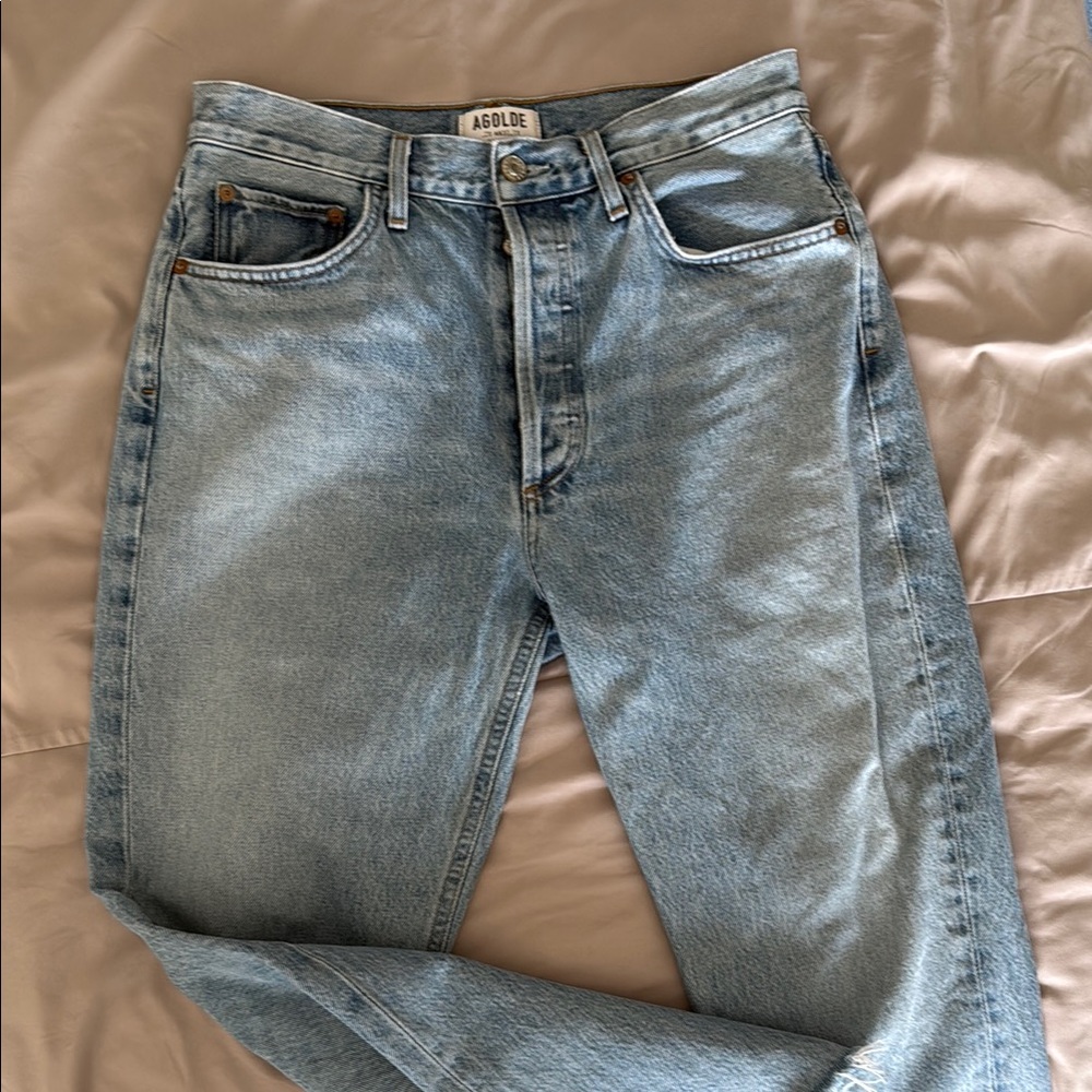 AGOLDE Riley Ankle Straight Crop Jeans